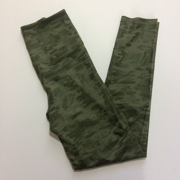 Arizona Jean Company Women Green Camo Active Workout Leggings High Waist Medium - Picture 5 of 7